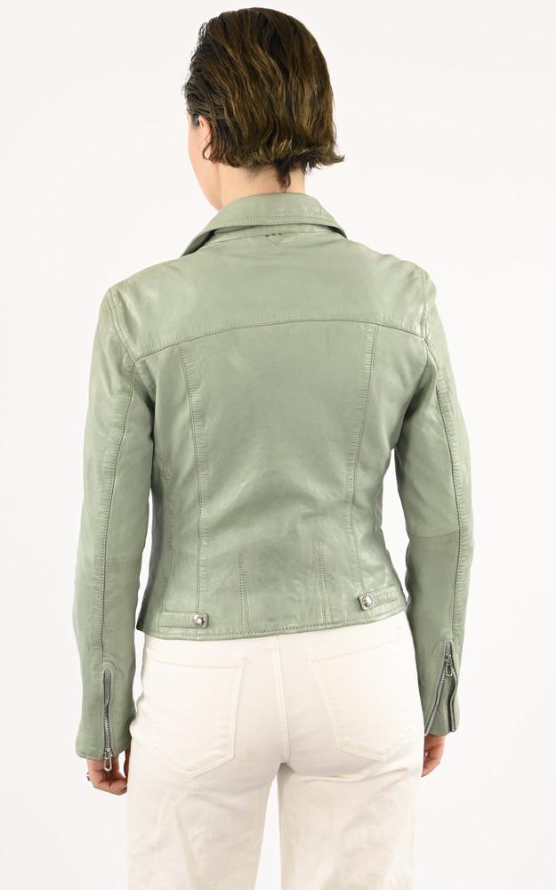 La Canadienne Blouson Cuir Olympe Vert Clair