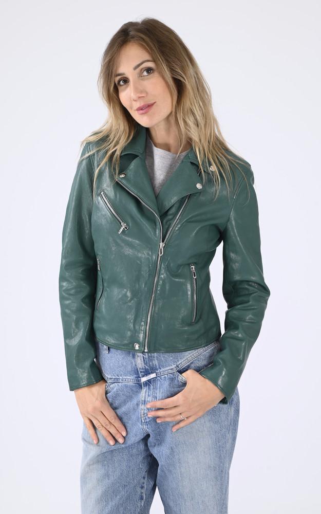 la canadienne Blouson cuir Olympe vert