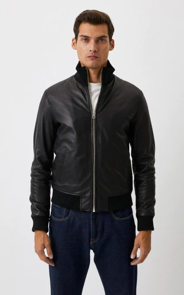la canadienne Blouson cuir Paros noir