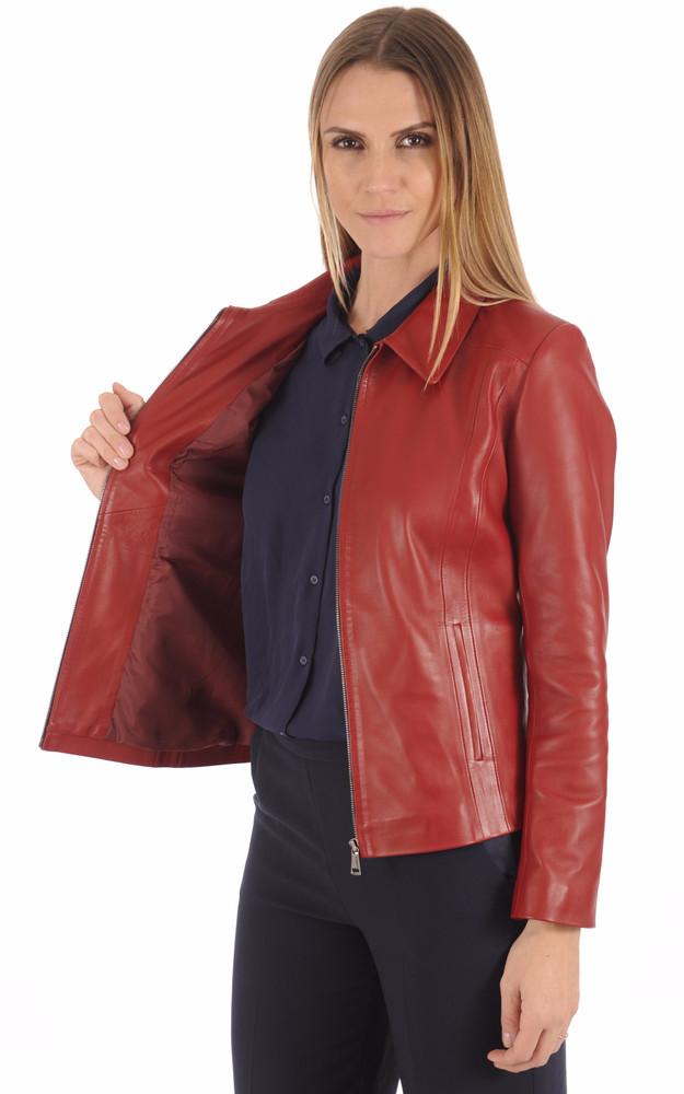 La Canadienne Blouson Cuir Rouge