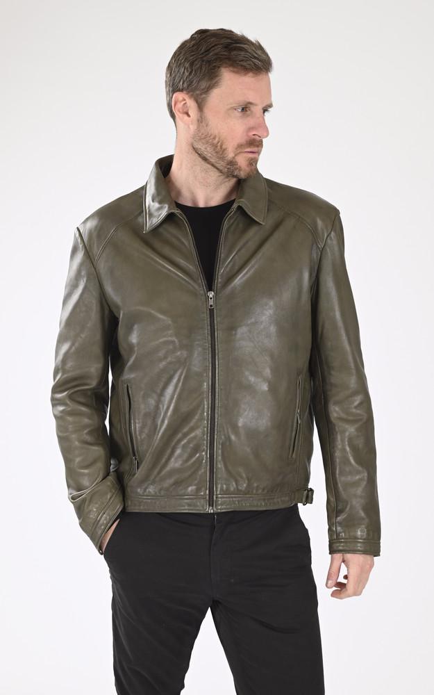 La Canadienne Blouson Cuir Souple Agneau Kaki