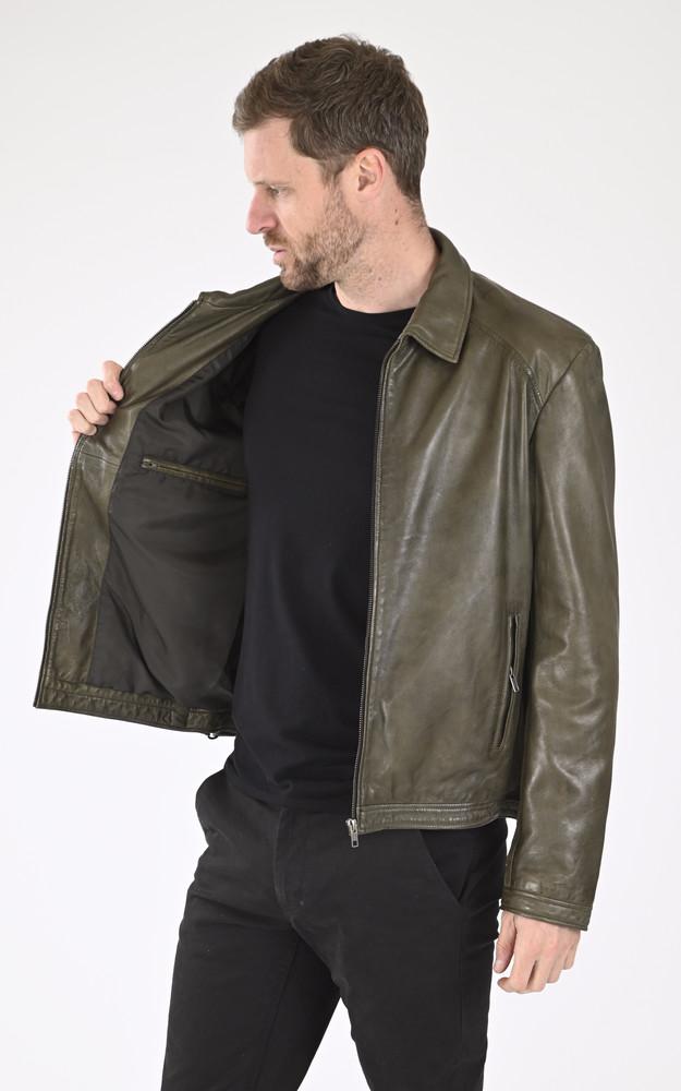 La Canadienne Blouson Cuir Souple Agneau Kaki