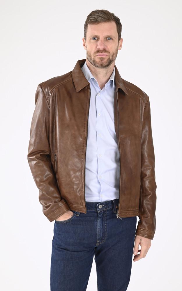 La Canadienne Blouson Cuir Souple Agneau Marron