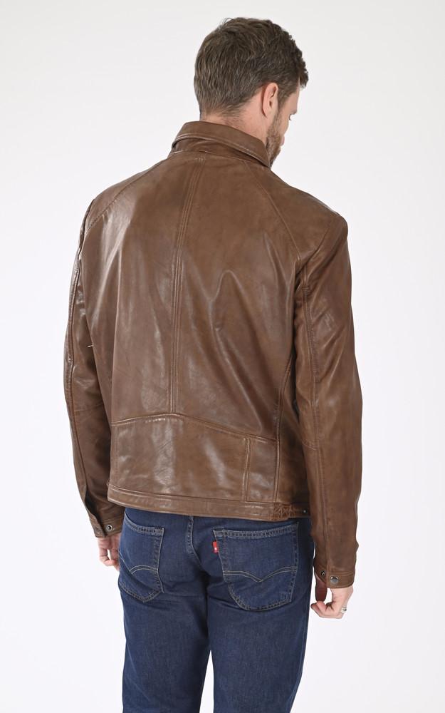 La Canadienne Blouson Cuir Souple Agneau Marron
