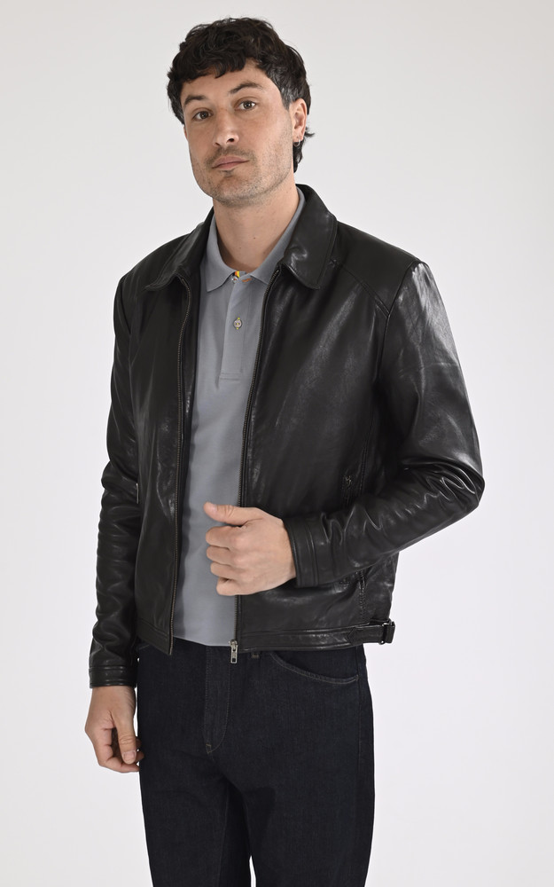 La Canadienne Blouson Cuir Souple Agneau Noir