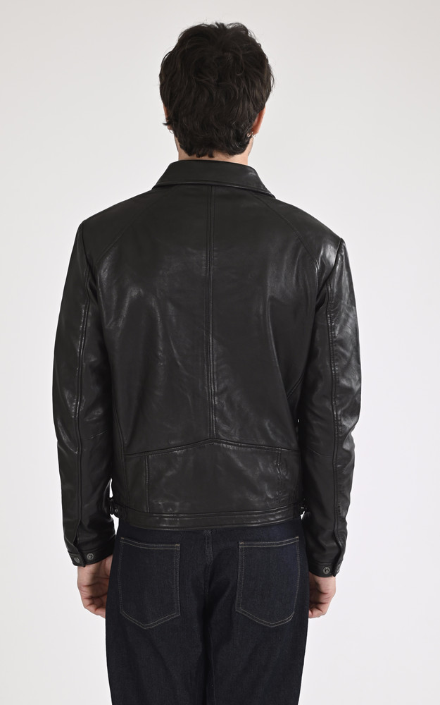 La Canadienne Blouson Cuir Souple Agneau Noir
