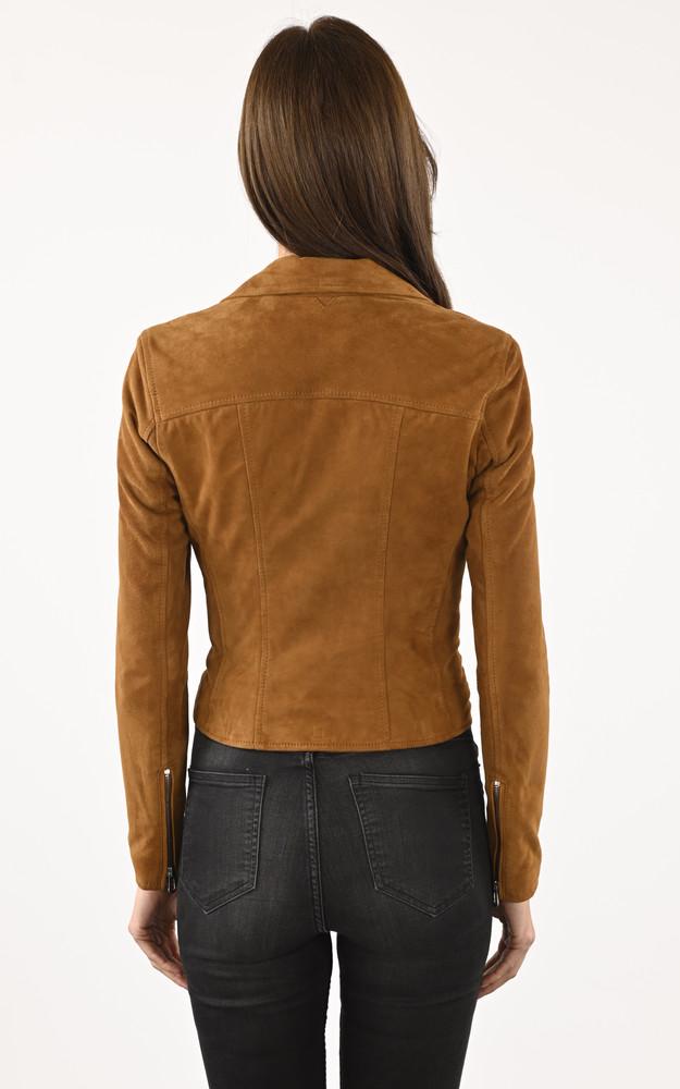 La Canadienne Blouson Cuir Velours Bonita Cognac