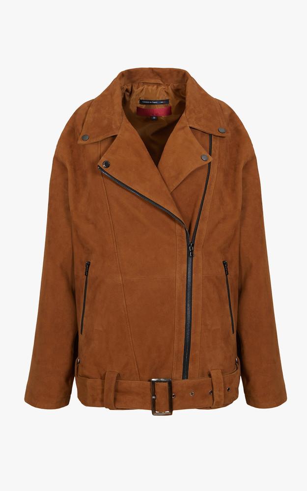 La Canadienne Blouson Cuir Velours Cognac