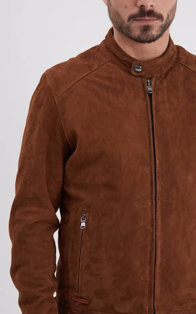 La Canadienne Blouson Cuir Velours Delf Tobacco