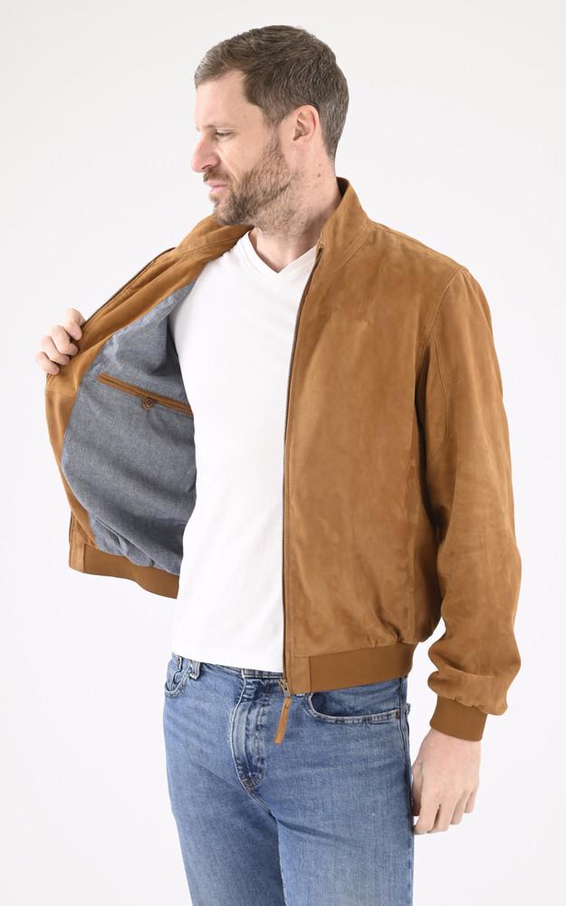 La Canadienne Blouson Cuir Velours Expo Cognac