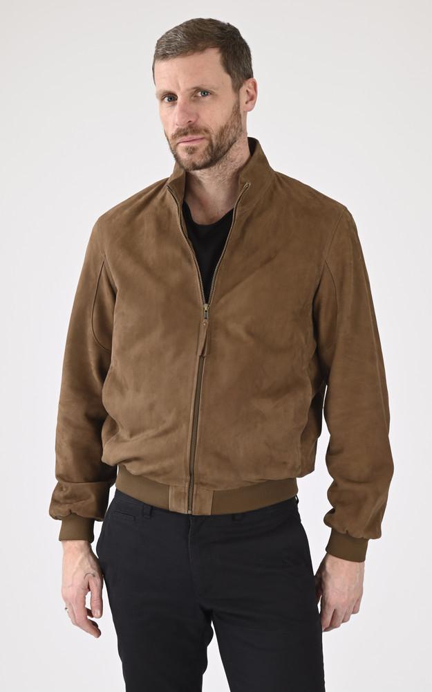 La Canadienne Blouson Cuir Velours Expo Taupe