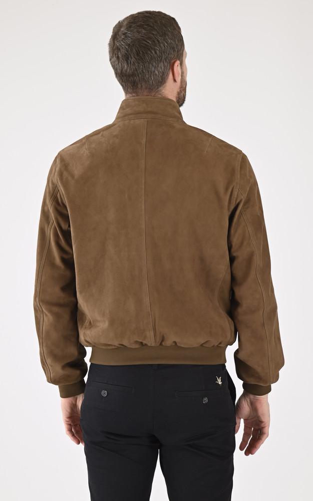 La Canadienne Blouson Cuir Velours Expo Taupe