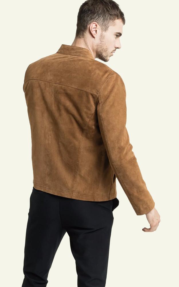 La Canadienne Blouson Cuir Velours Sylvino Cognac