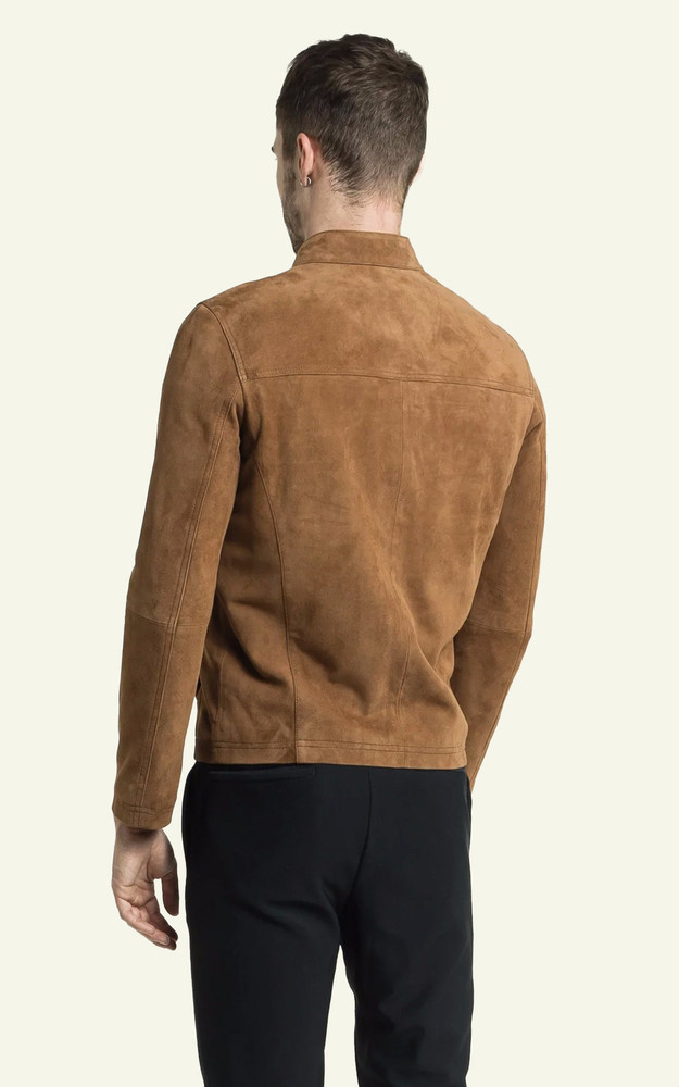 La Canadienne Blouson Cuir Velours Sylvino Cognac