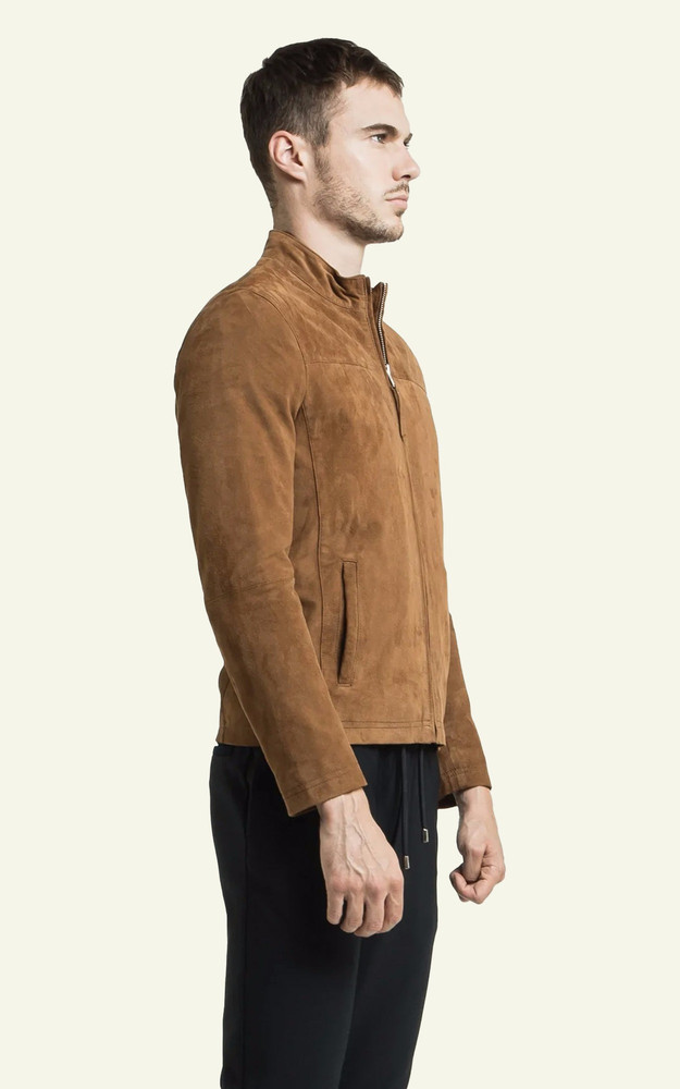 La Canadienne Blouson Cuir Velours Sylvino Cognac