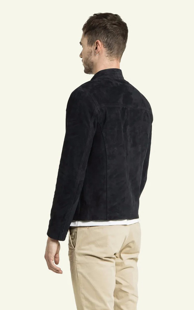 La Canadienne Blouson Cuir Velours Sylvino Marine