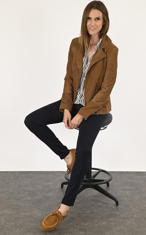 La Canadienne Blouson Cuir Velours Tabac
