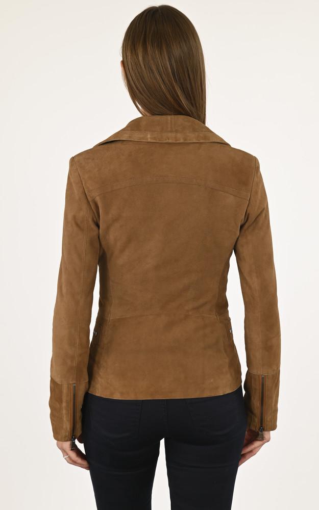 La Canadienne Blouson Cuir Velours Tabac