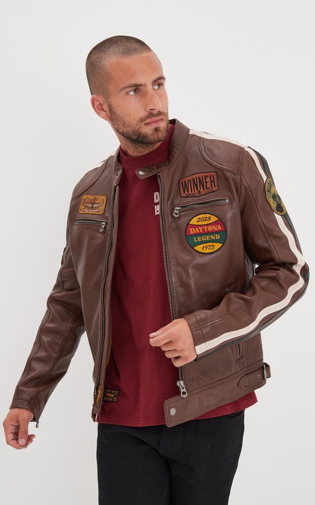 La Canadienne Blouson Cuir Wartburg Marron