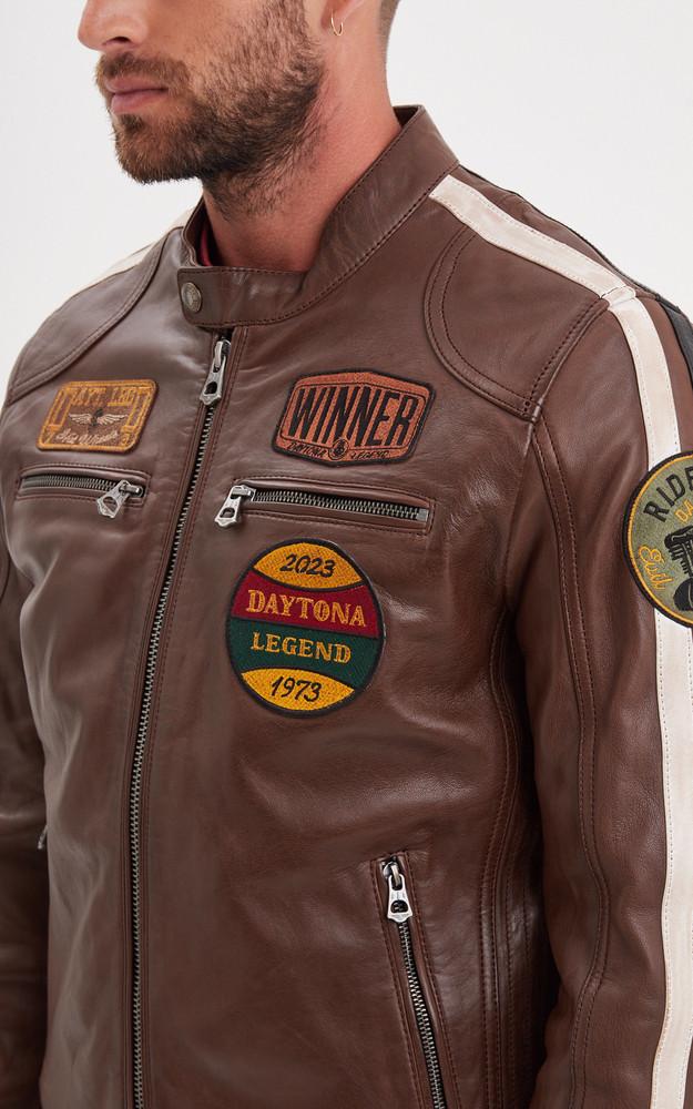 La Canadienne Blouson Cuir Wartburg Marron