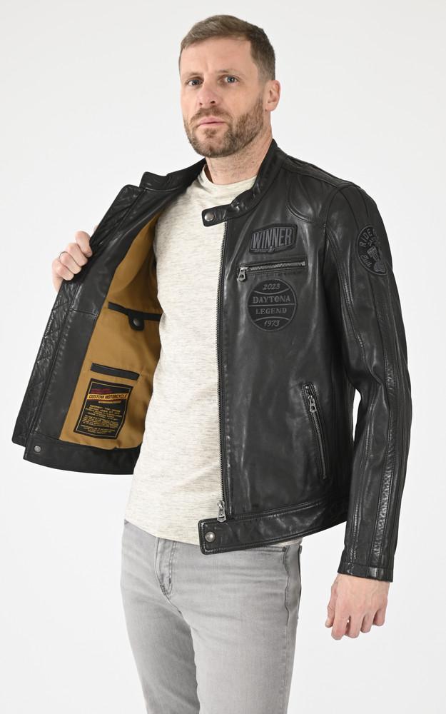 La Canadienne Blouson Cuir Wartburg Noir