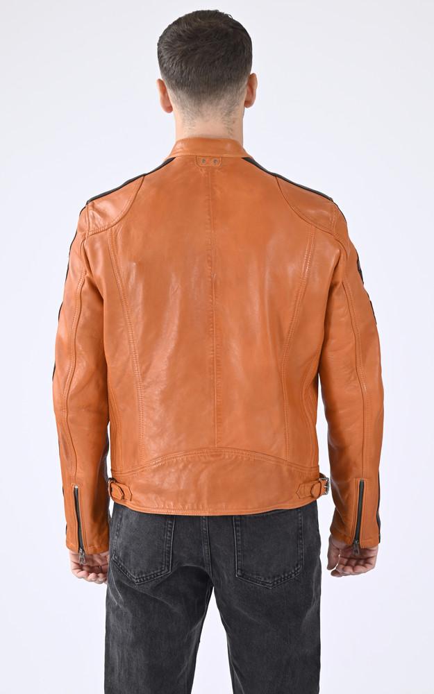 La Canadienne Blouson Cuir Wartburg Orange