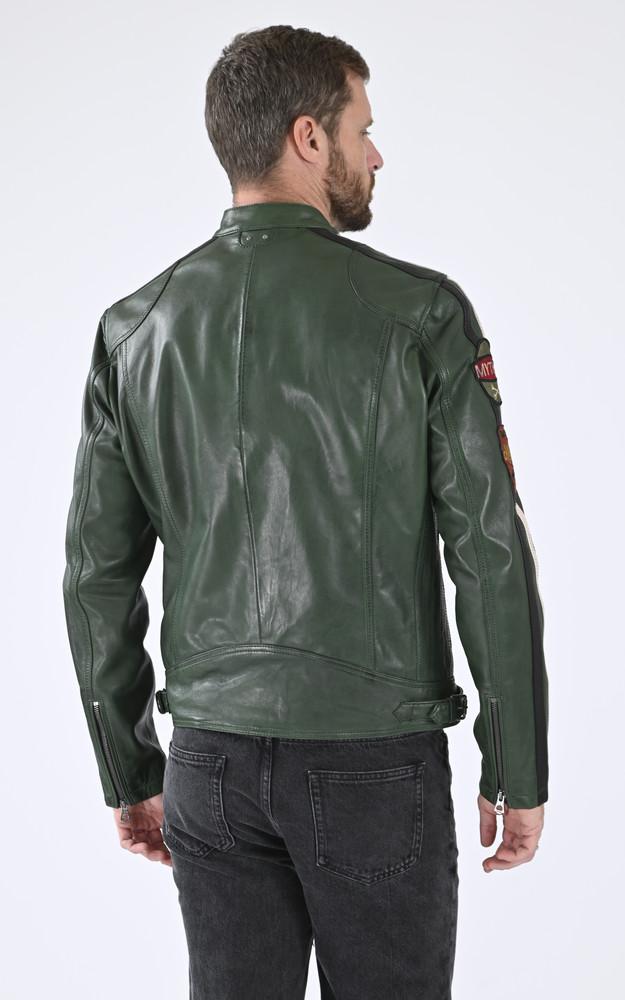La Canadienne Blouson Cuir Wartburg Vert