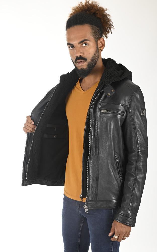 La Canadienne Blouson Drink Cuir Marine