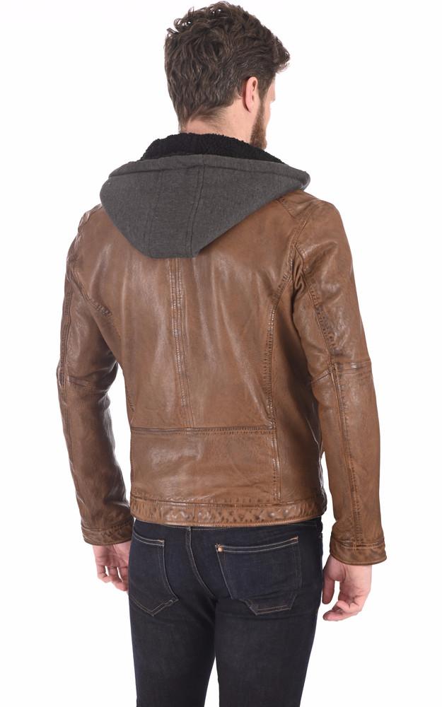 La Canadienne Blouson Drink Cuir Marron