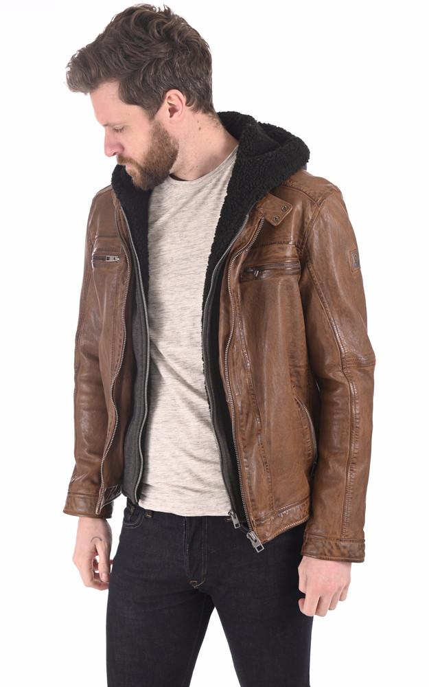 la canadienne Blouson Drink cuir marron