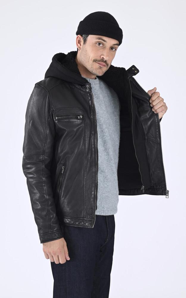 La Canadienne Blouson Drink Cuir Noir