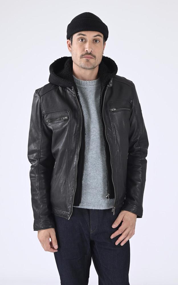 la canadienne Blouson Drink cuir noir
