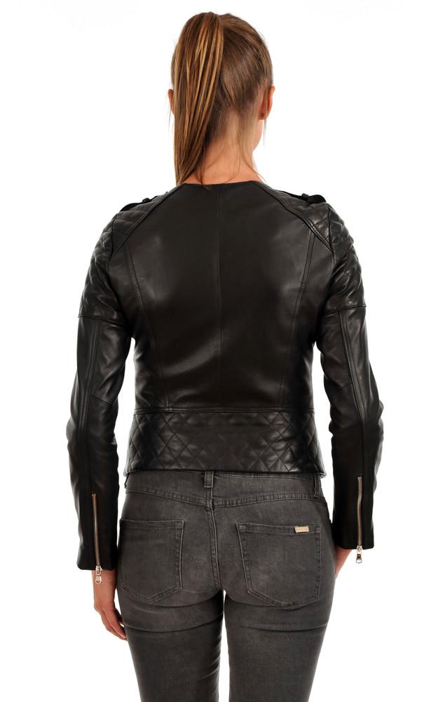 La Canadienne Blouson En Cuir Agneau Matelassé