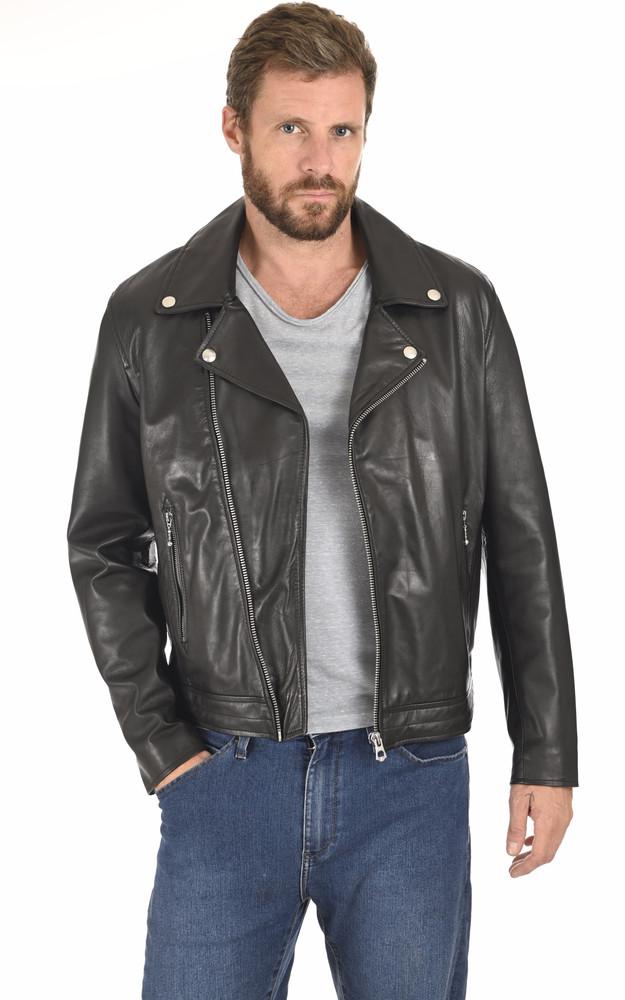 la canadienne Blouson en cuir Aley noir