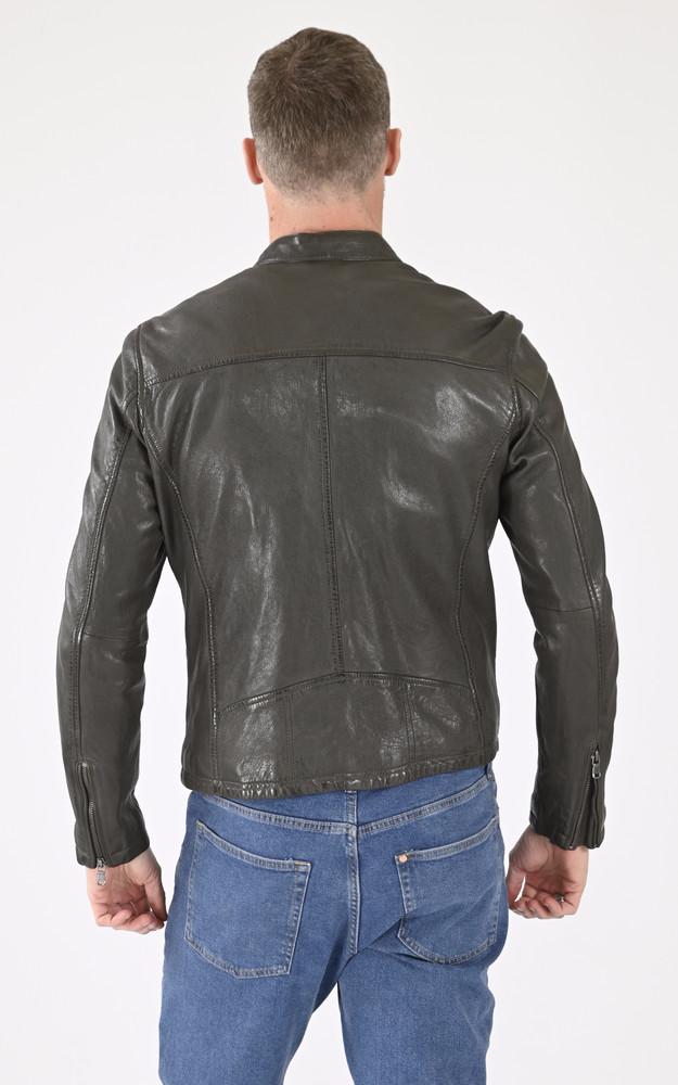 La Canadienne Blouson En Cuir Gafino Khaki