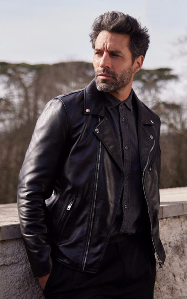 la canadienne Blouson en cuir homme noir