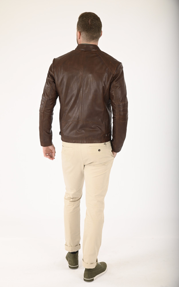 La Canadienne Blouson En Cuir Marron