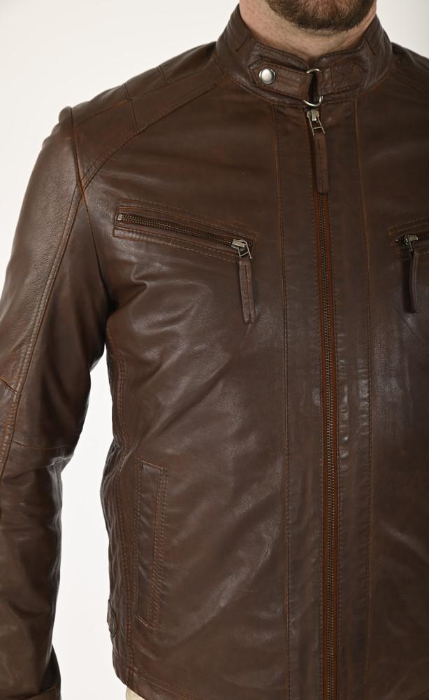La Canadienne Blouson En Cuir Marron