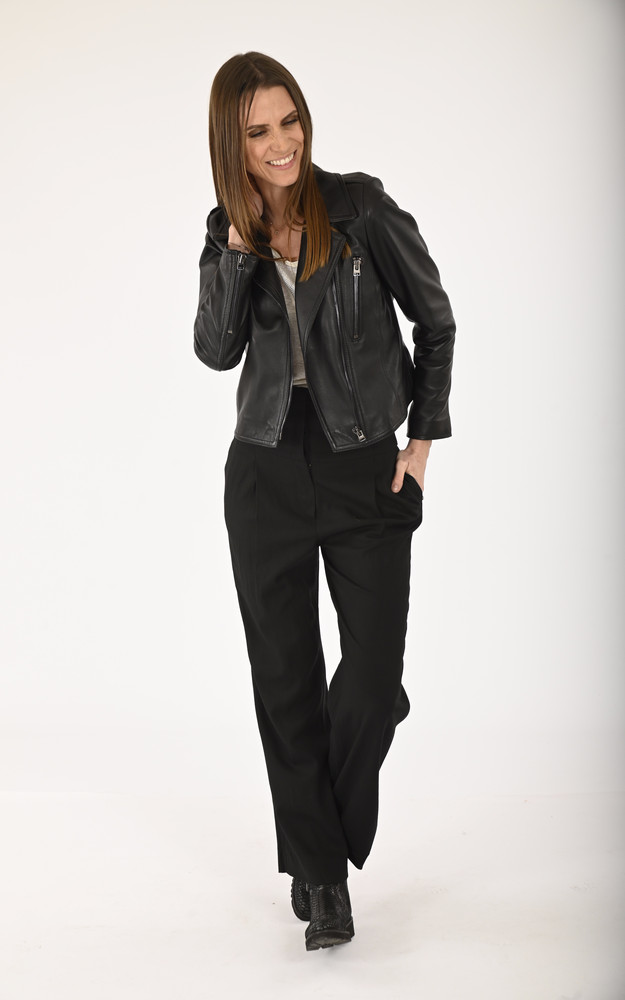 La Canadienne Blouson En Cuir Noir Femme