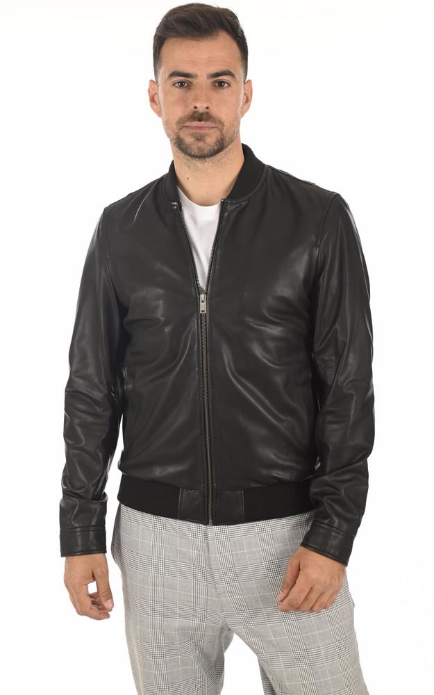 la canadienne Blouson en cuir noir