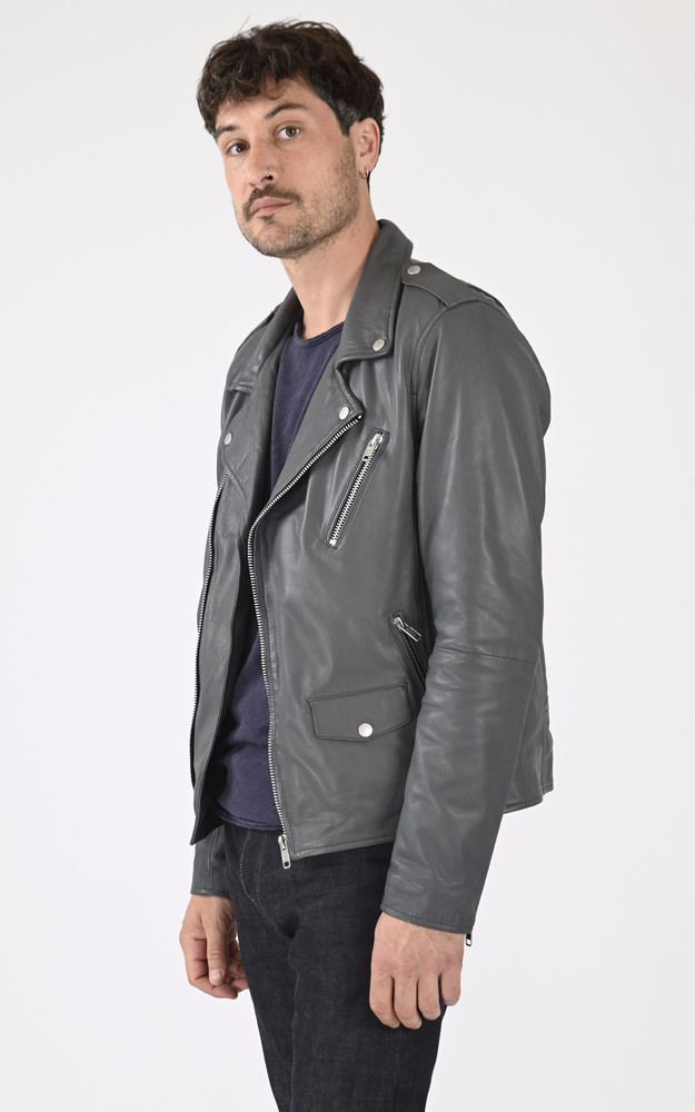 la canadienne Blouson en cuir Rocky GRIS