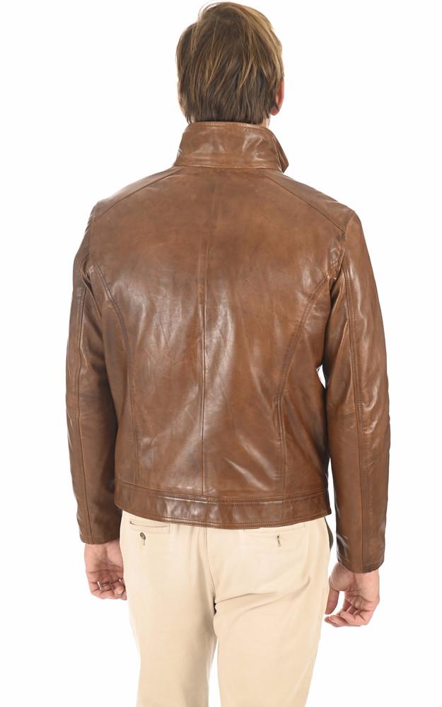 La Canadienne Blouson Falconero Cuir Marron Clair