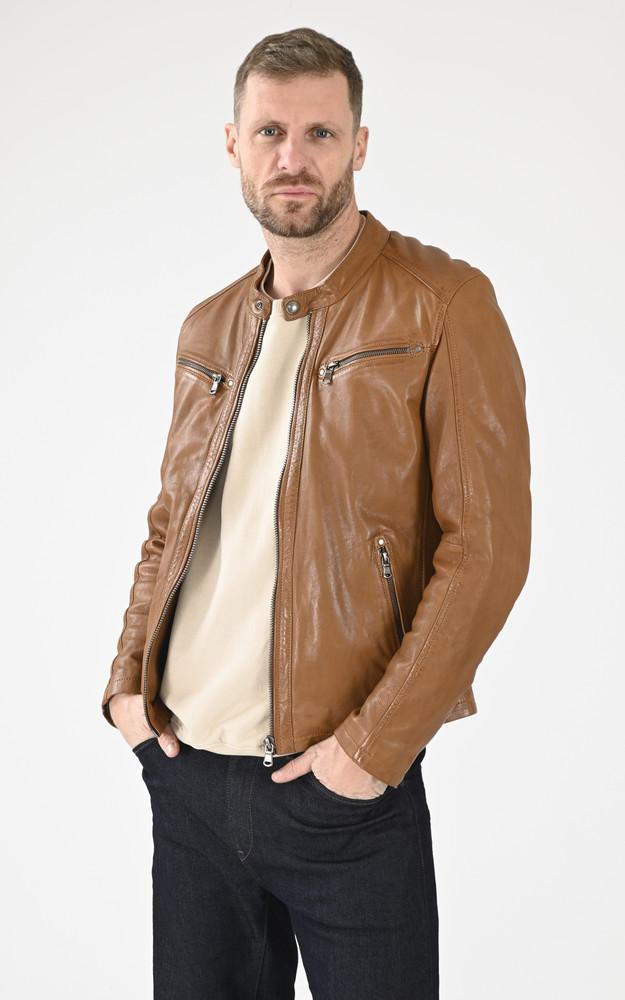 La Canadienne Blouson Gafino En Cuir Cognac