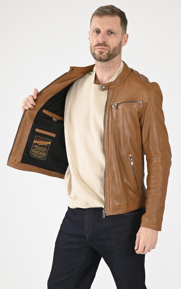 La Canadienne Blouson Gafino En Cuir Cognac