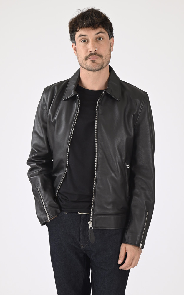 la canadienne Blouson LCTAMPA cuir noir