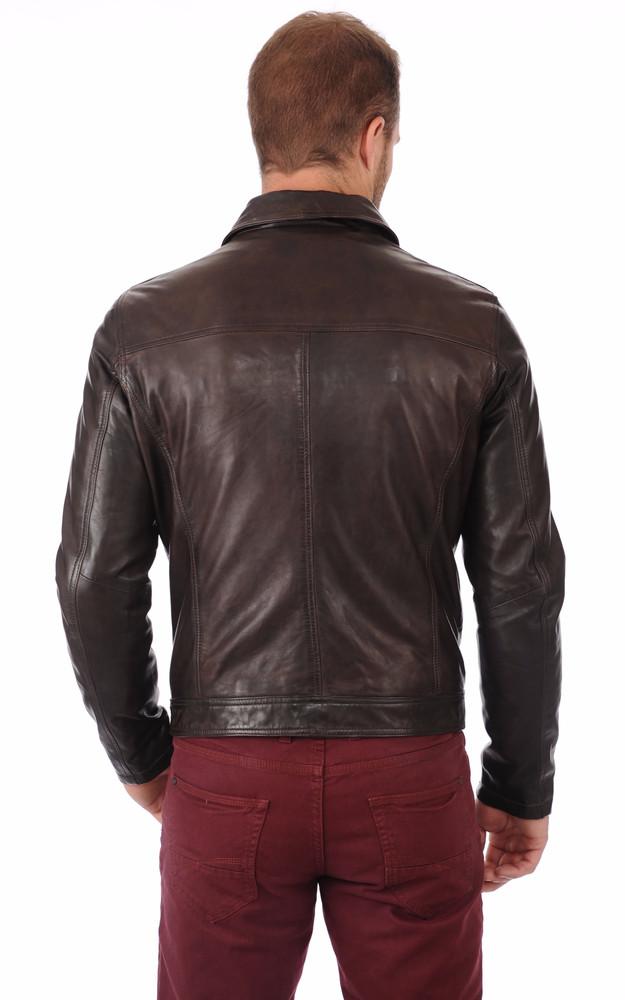 La Canadienne Blouson Major Cuir Col Chemise