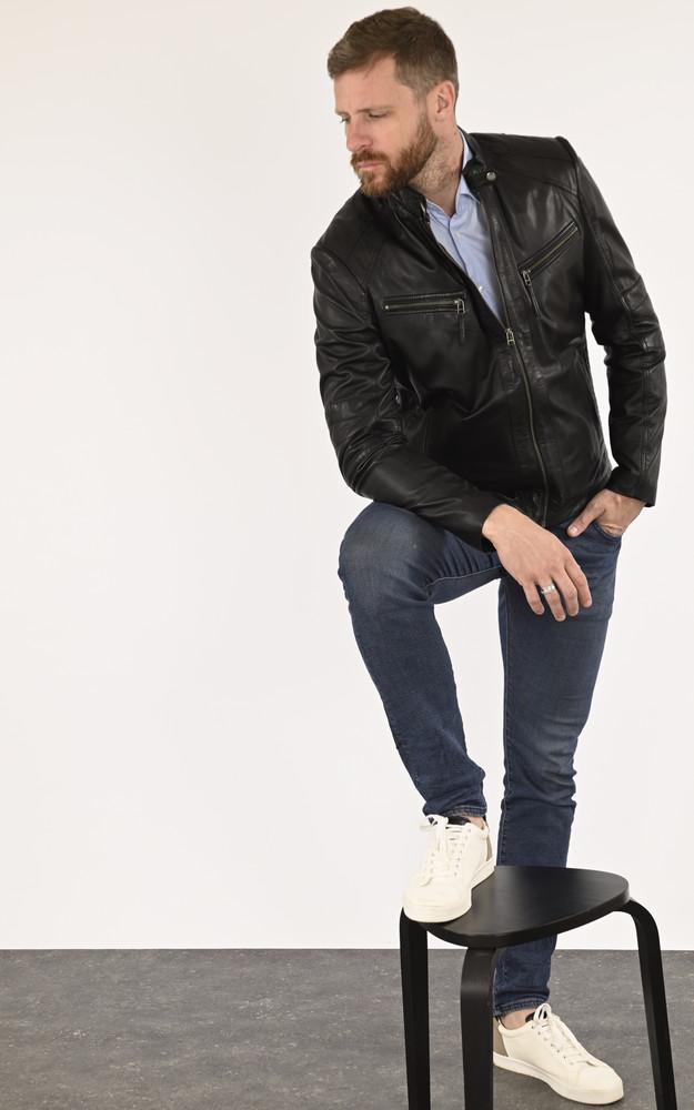 La Canadienne Blouson Motard Cuir Noir