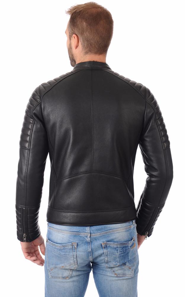La Canadienne Blouson Motard En Mouton Noir