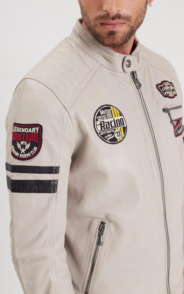 La Canadienne Blouson Motard Limerock Blanc