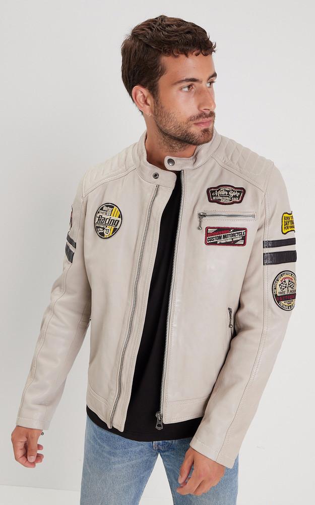la canadienne Blouson motard Limerock blanc